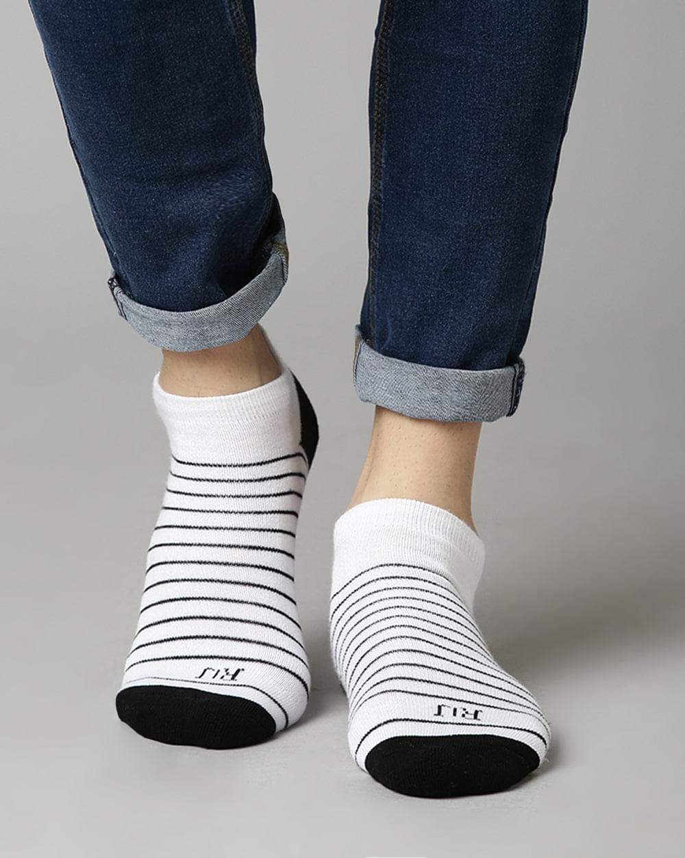 ANKLE SOCKS STRIPED AND COLOR BLOCKED