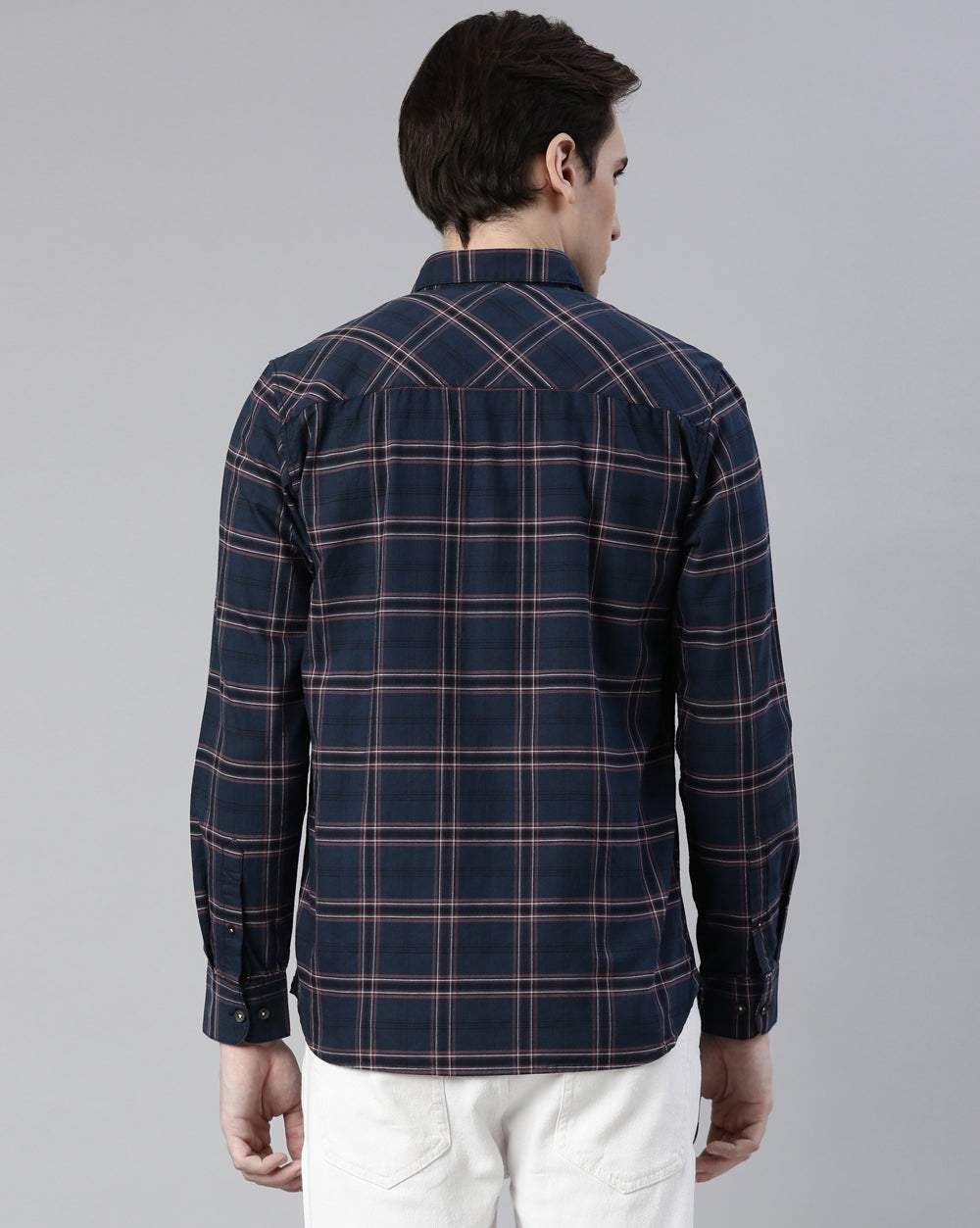 Swing Blue Windowpane Checkered Shirt