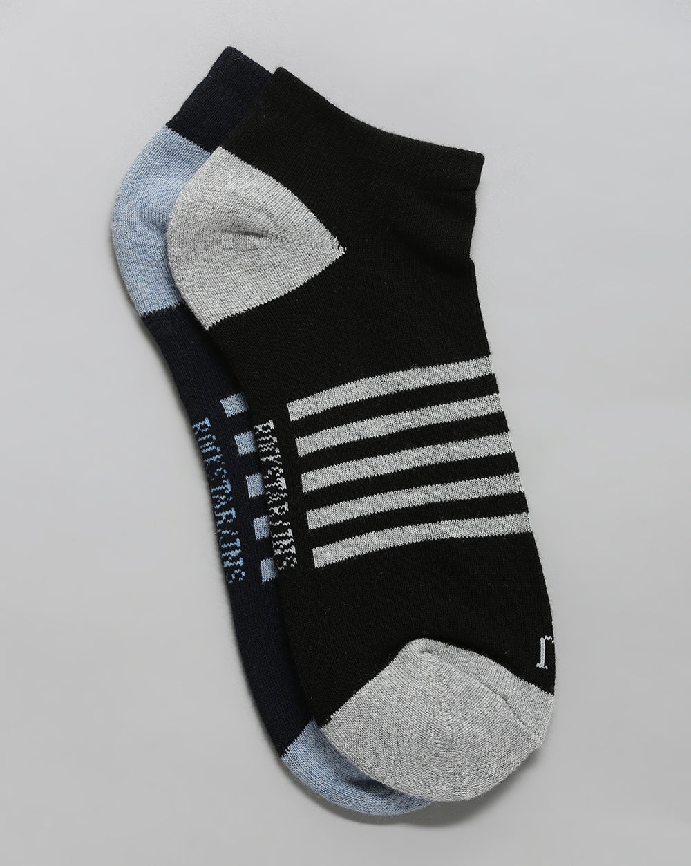 Striped Ankle Socks - Black/Navy