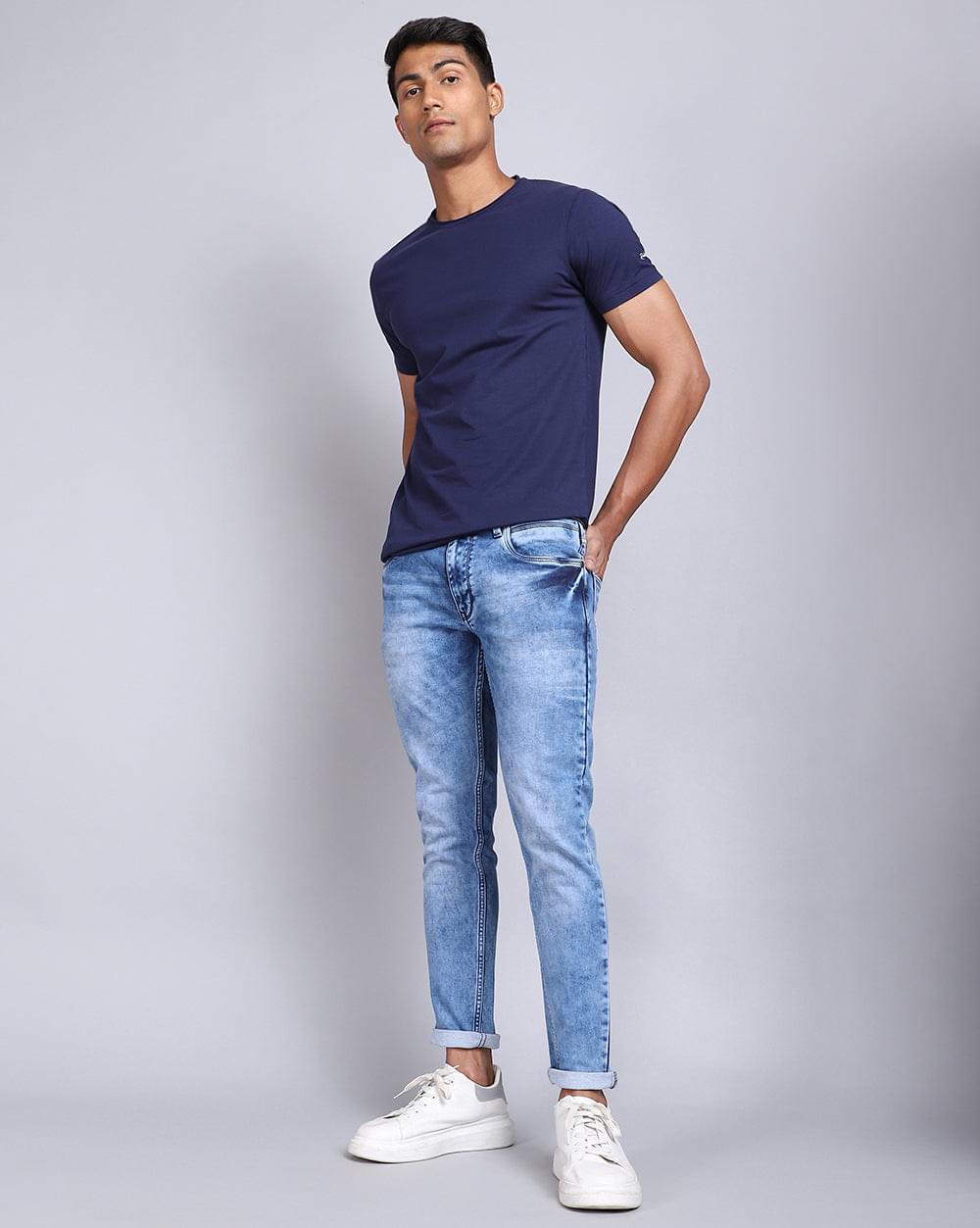 Ankle Fit Jeans- Basic Blue