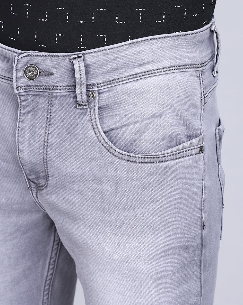 Ankle Fit Jeans-Light Grey