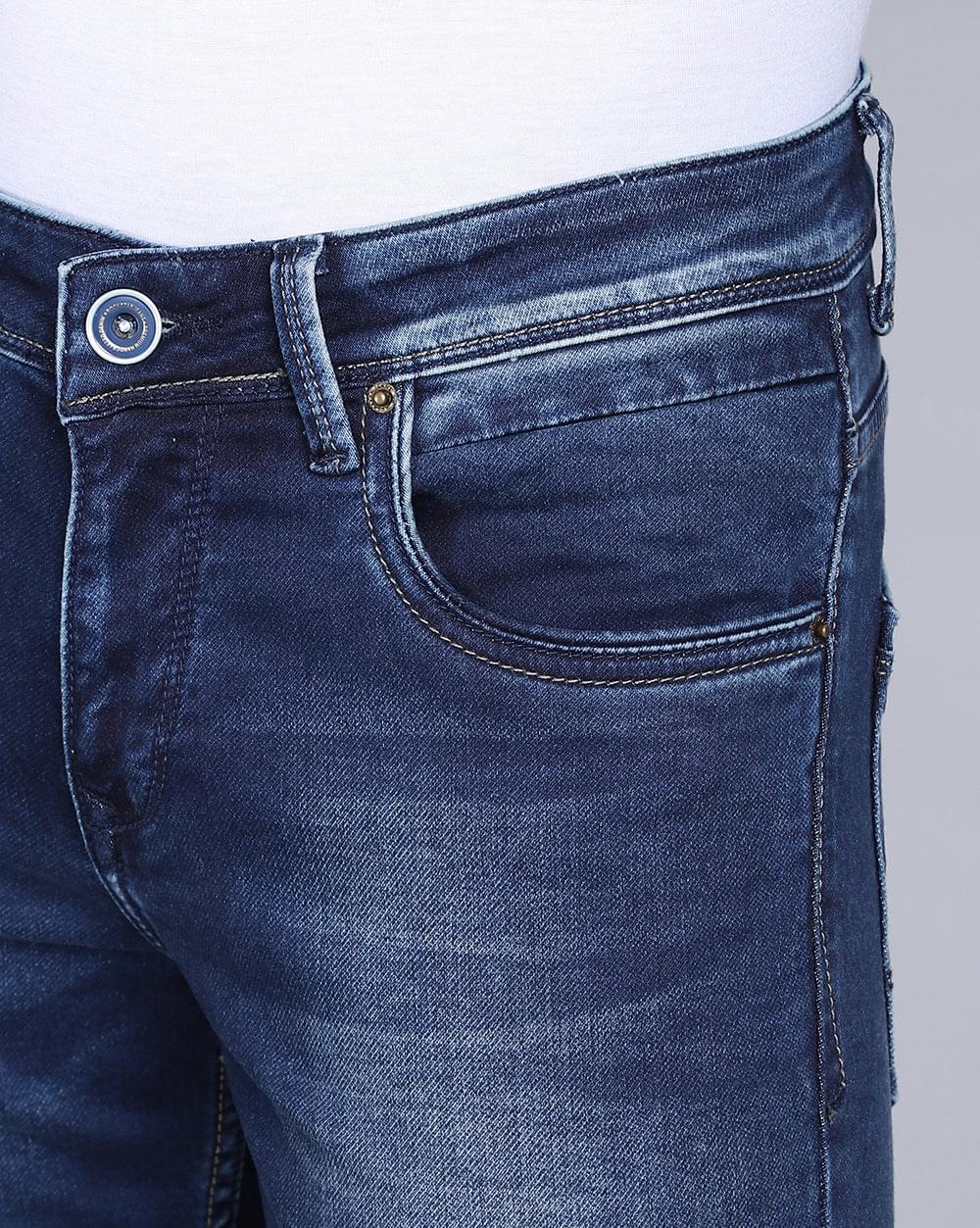 Ankle Fit Jeans-Dark Blue