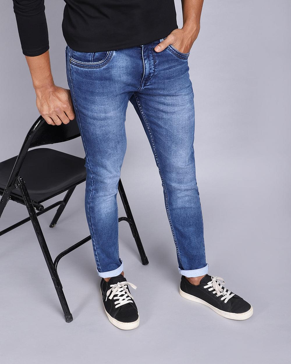 Ankle Fit Jeans-Basic Mid Blue