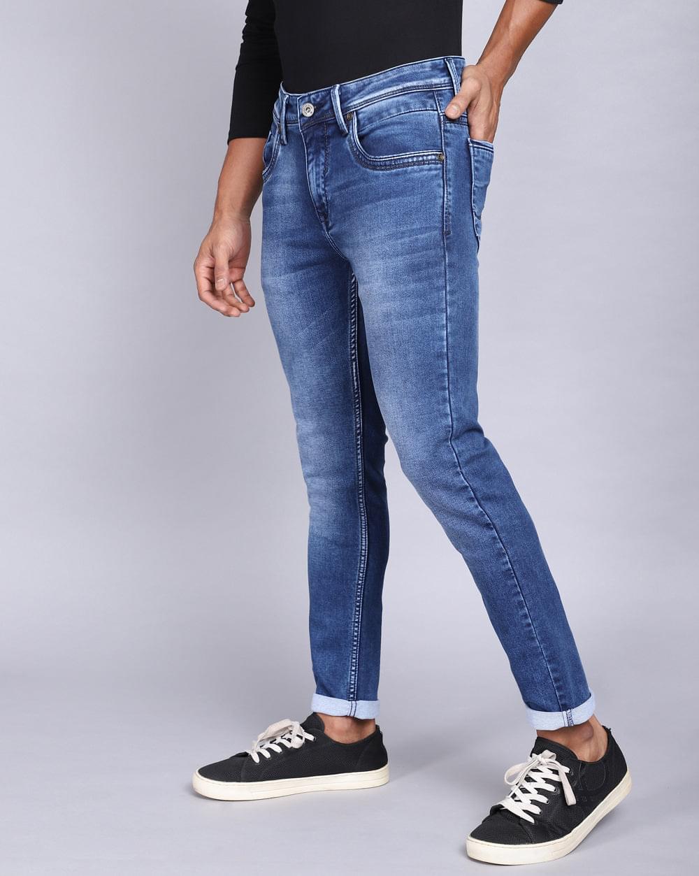 Ankle Fit Jeans-Basic Mid Blue