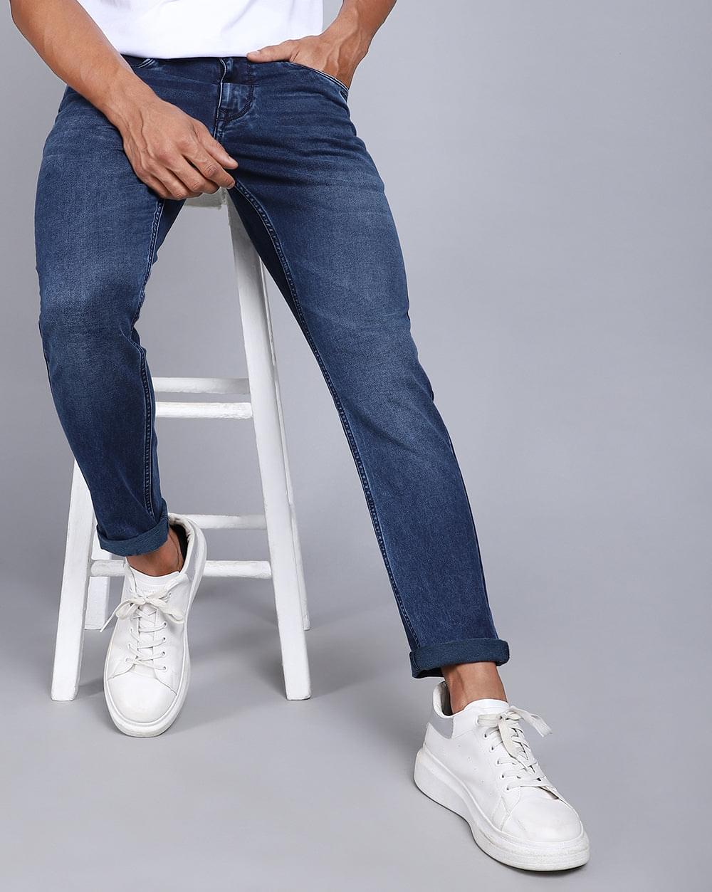 Ankle Fit Jeans-Vintage Blue