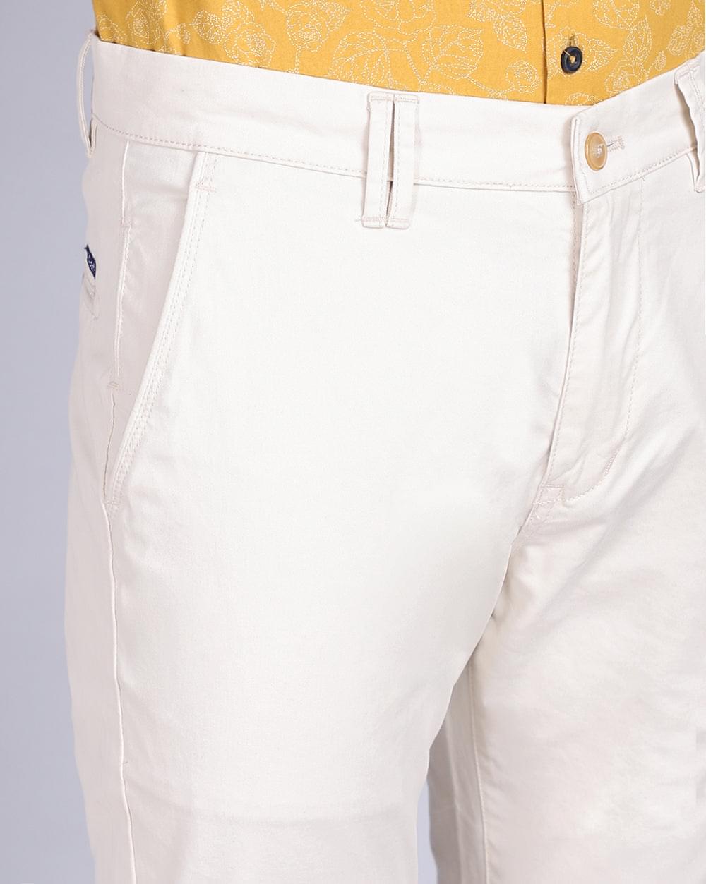 Ankle Fit Trouser-Cream