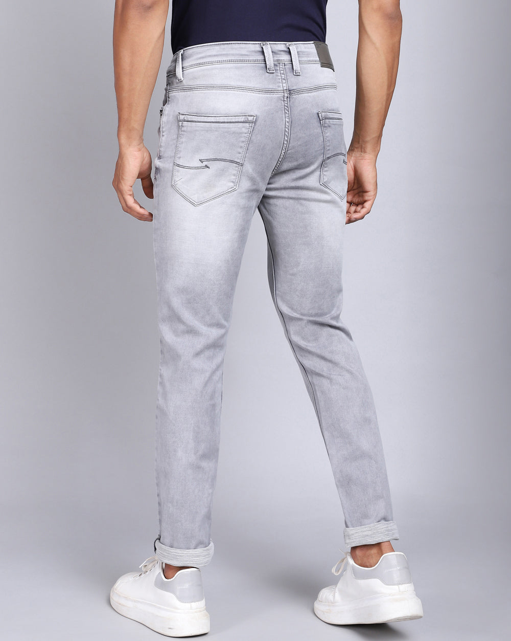 Ice Grey Slim Fit Jeans For Men