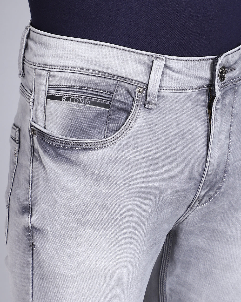 Ice Grey Slim Fit Jeans For Men