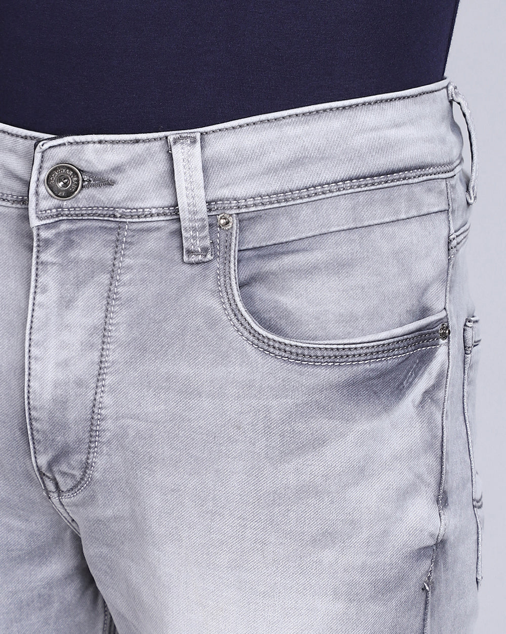 Ice Grey Slim Fit Jeans For Men