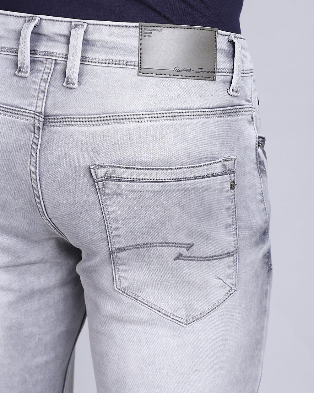 Ice Grey Slim Fit Jeans For Men