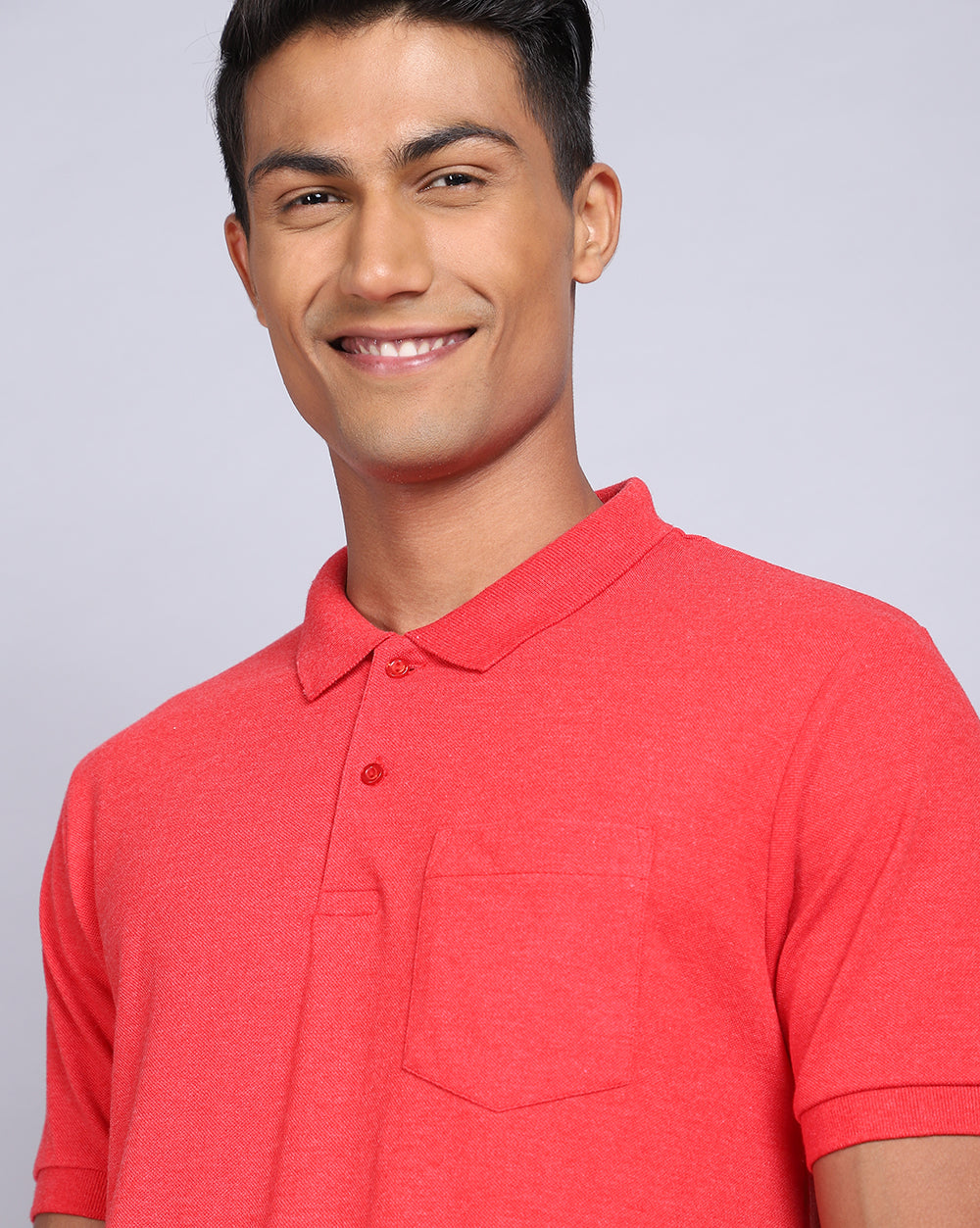 Regular Fit 2 Button Polo T-Shirt Maroon