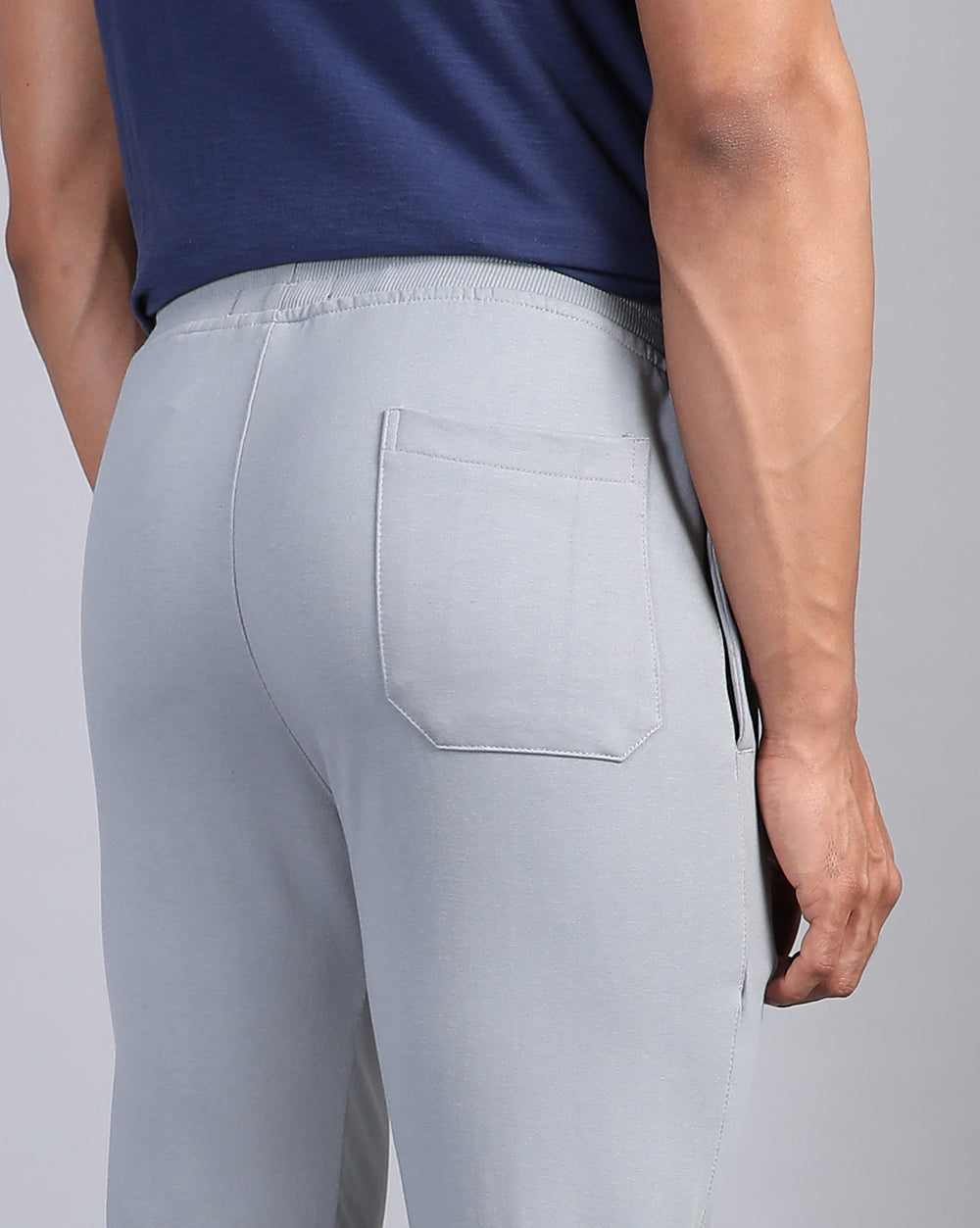 Lt Grey Solid Track Pants