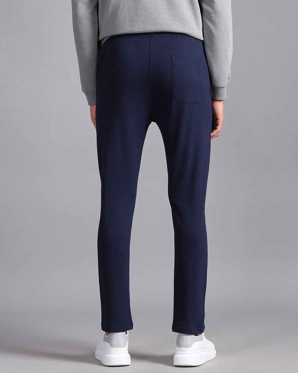 Navy Solid Track Pants