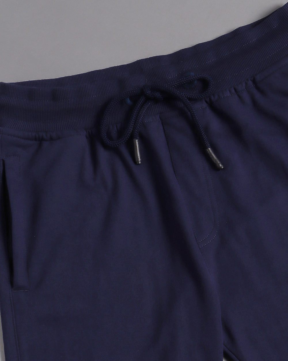 Navy Solid Track Pants