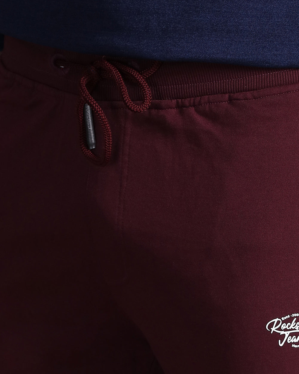 Maroon Solid Track Pants