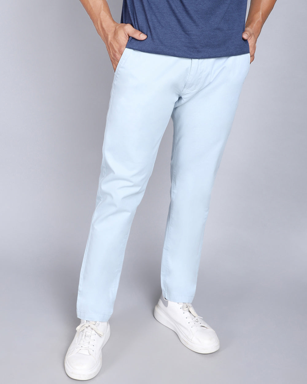 Meanswhile Triple Cloth Easy Trouser - Ice Blue | Garmentory