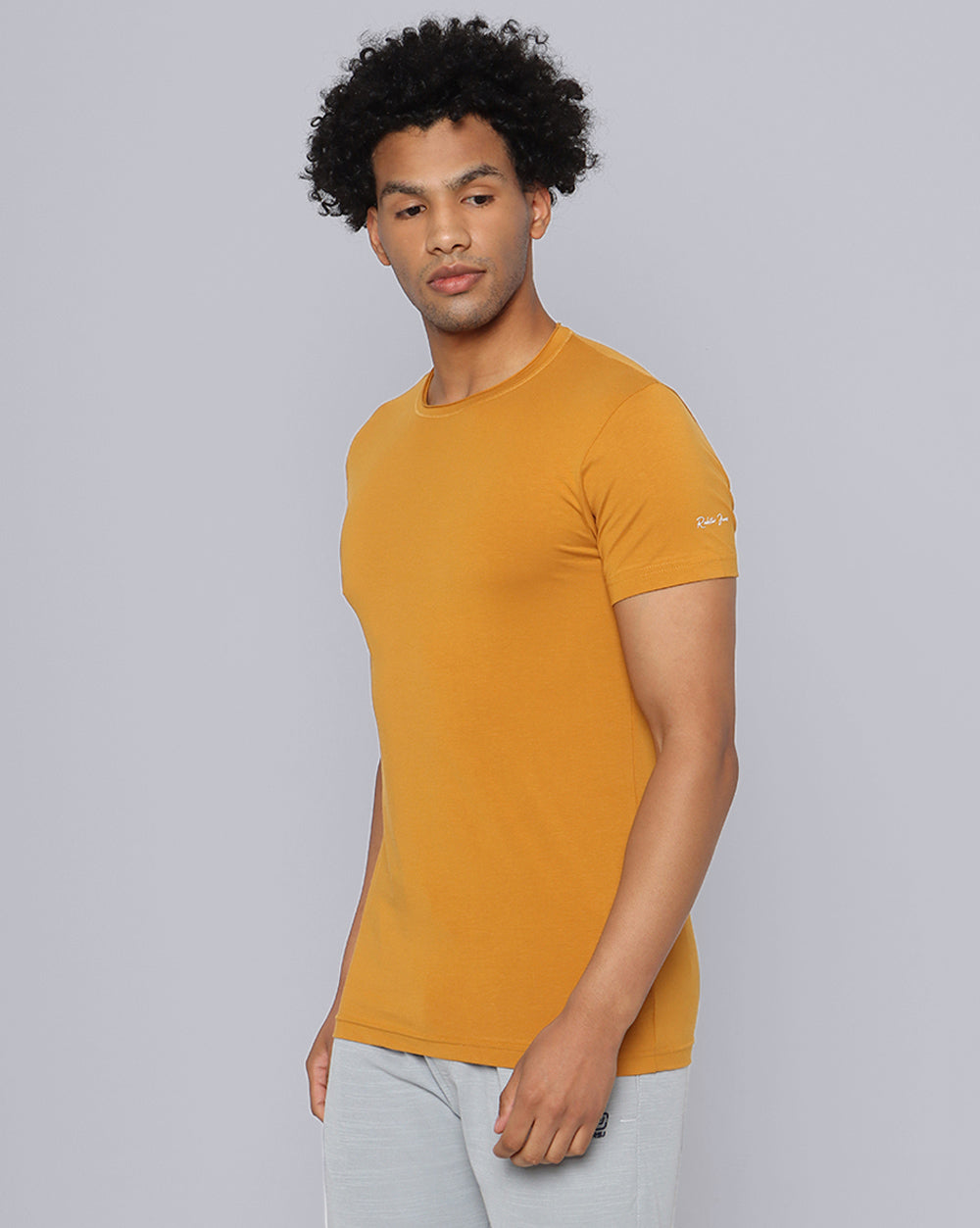 Crewneck Comfort Strech T-Shirt-Golden Yellow