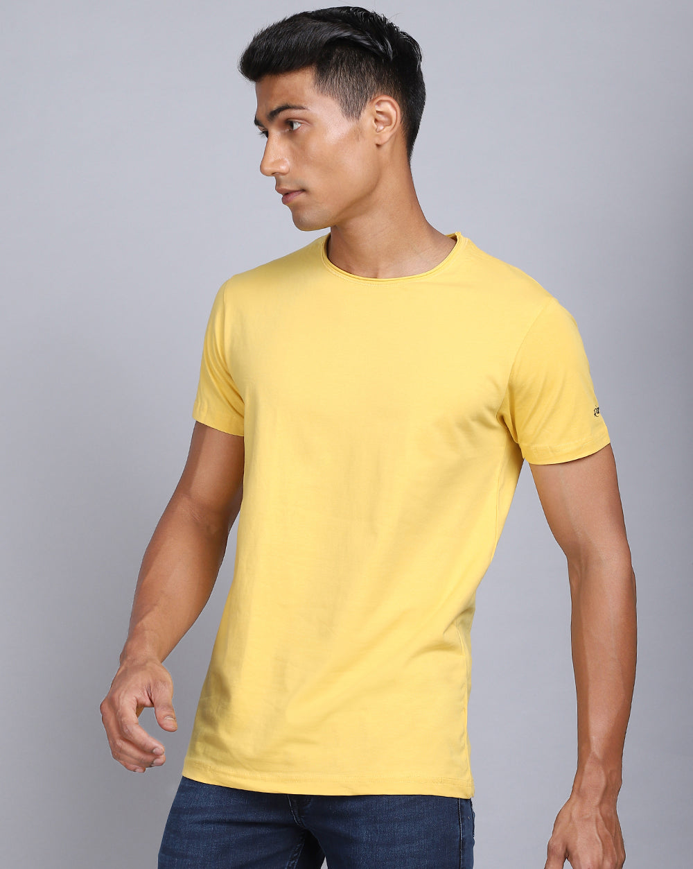 Crewneck Comfort Strech T-Shirt-Classic Yellow