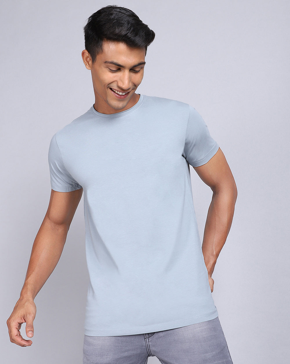Crewneck Comfort Strech T-Shirt Grey