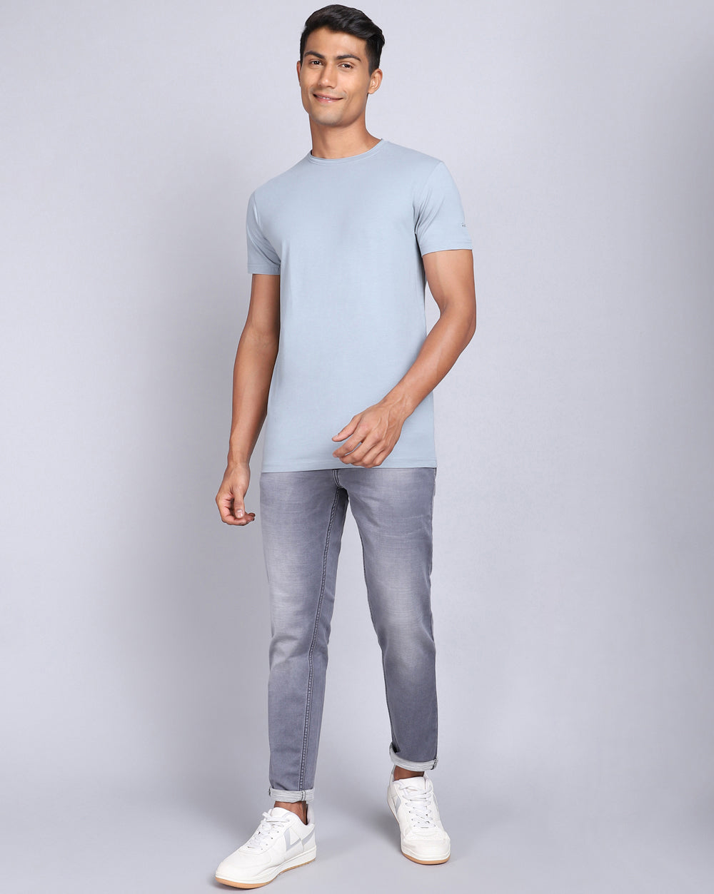 Crewneck Comfort Strech T-Shirt Grey