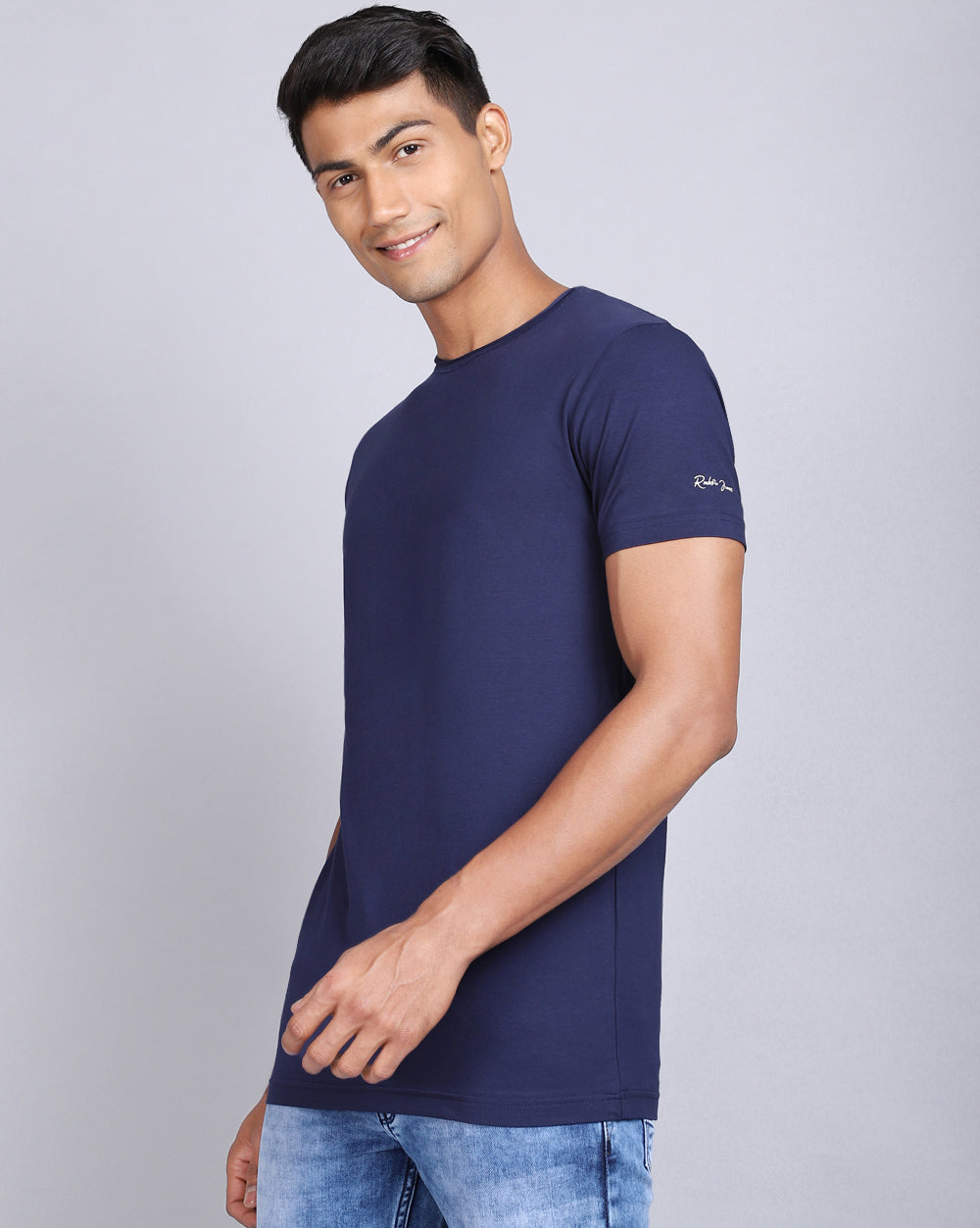 Crewneck Comfort Strech T-Shirt-D.Navy