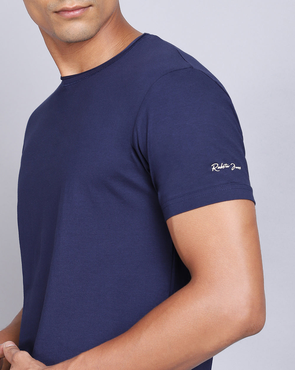 Crewneck Comfort Strech T-Shirt-D.Navy