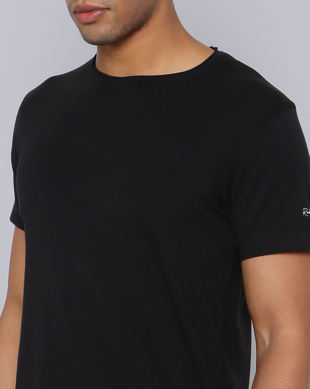 Crewneck Comfort Strech T-Shirt Black