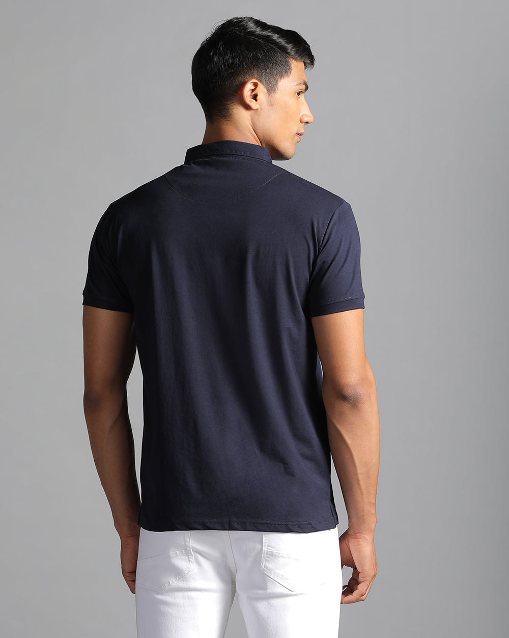Slim Fit Strech Polo T-Shirt Navy