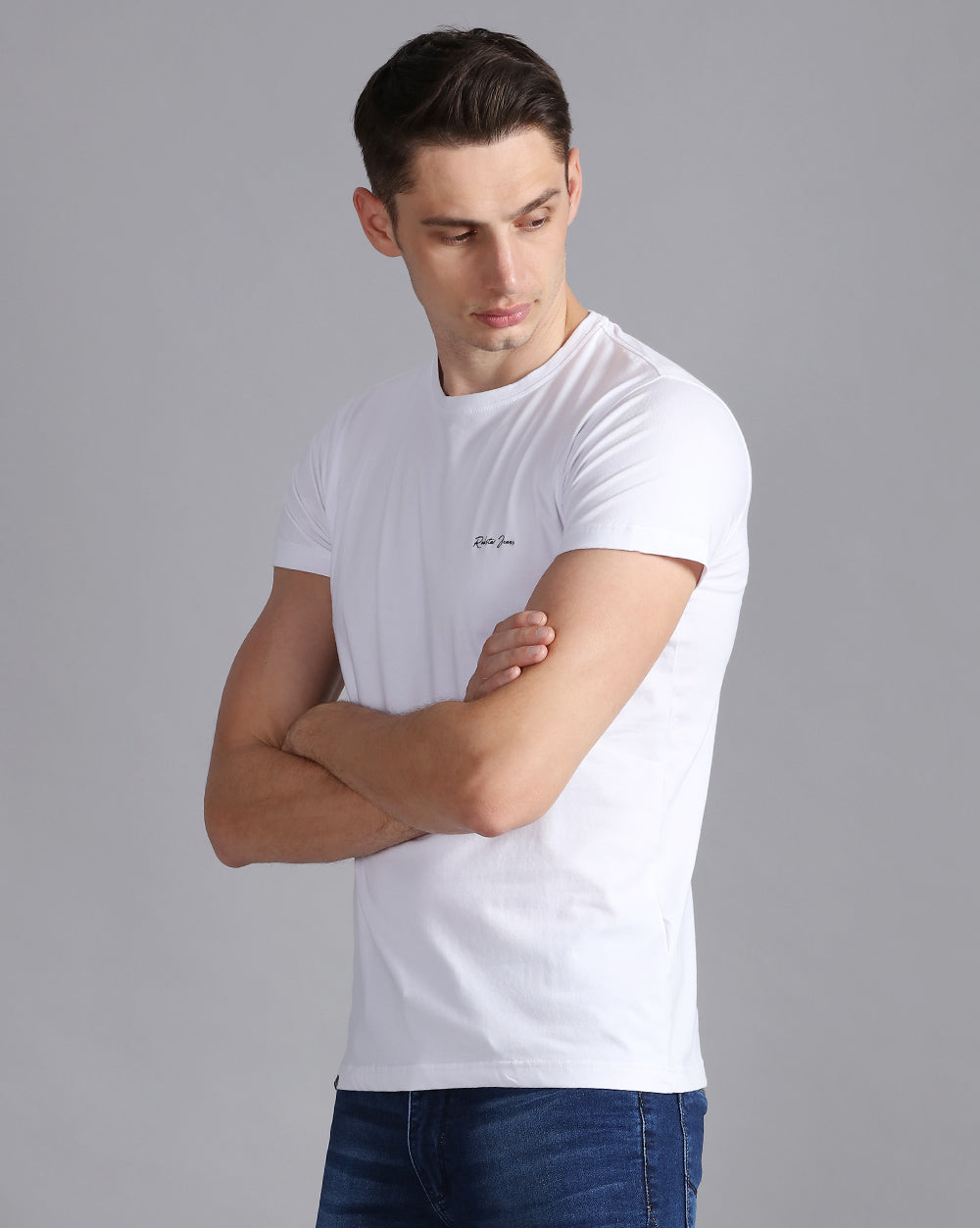 Crewneck Comfort Strech T-Shirt-Paper White