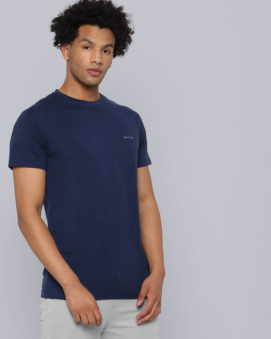 Crewneck Comfort Strech T-Shirt Cobaled Blue